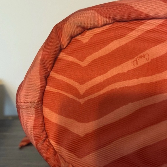 COACH Signature Devin Zebra Print Orange Coral Tote F24022 & Wallet/coin/scarf! - Picture 11 of 16